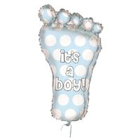 Blue It'S A Boy Baby Foot 78.5cm Foil Balloon