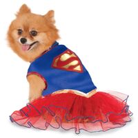 Supergirl Pet Tutu Dress  Costume
