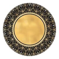 Glitz & Glam Round Metallic Paper Plates 26cm 8 Pack