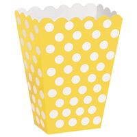 Dots Treat Boxes - Yellow 8 Pack