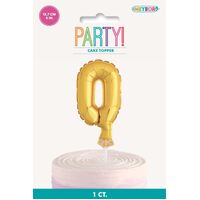 Gold Balloon Cake Topper "0" 12cm 