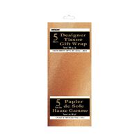 5 Tissue Sheets- Met Gold