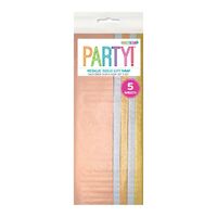 Metallic Assorted Tissue Sheets 5 Pack