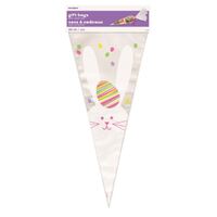 Bunny Cone Cello Bags 20 Pack