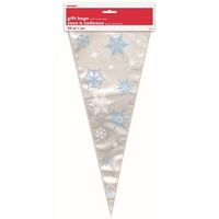 20 Cone Cello Bags - Snowflakes