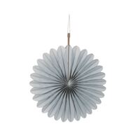 3 Decorative Fans 15cm -Silver