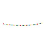 Dots Garland 9ft - G+R+Y+Blue