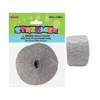Crepe streamer Met Silver