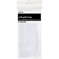 Cello Wrap Sheets 50cm X 70cm 2 Pack