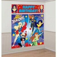 Super Hero Girls Scene Setter Kit Happy Birthday