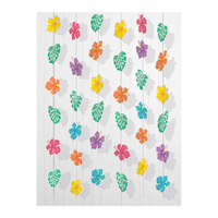 Summer Hibiscus Hanging String Decorations 6 Pack