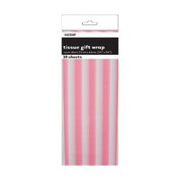 Stripes 10 Tissue Sheet - Lovely Pink