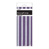 Stripes 10 Tissue Sheet - Purple