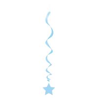 Star Hanging Swirls Powder Blue 90cm L 3 Pack
