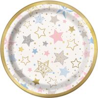 Twinkle Star Foil Paper Plates 18cm 8 Pack