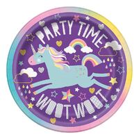 Unicorn Party Paper Plates 18cm 8 Pack