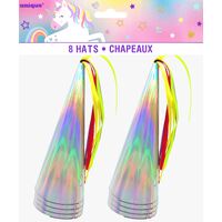 Unicorn Horn Party Hats 8 Pack