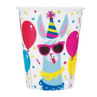 Llama Paper Cups 8 Pack 270ml