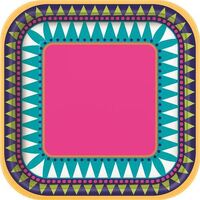 Boho Fiesta Square Plates 18cm 10 Pack