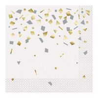 Gold Foil Stamped Luncheon Napkins 20 Pack