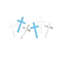 Fancy Blue Cross Foil Confetti
