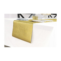 Gold Glitter Plastic Table Runner 33cm X 2.7m