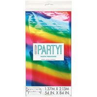 Rainbow Plastic Tablecover