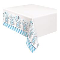  Floral Elephant Baby Shower Blue Plastic Tablecover