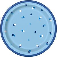 Blue Paper Plates 18cm 8 Pack