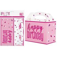 6 Large Party Boxes - Pink