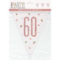 Rose Gold 9ft Prism Flag Banner - 60