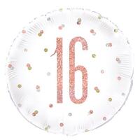 45cm Rose Gold 18 Foil Balloon Package - 16