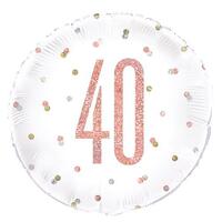 45cm Rose Gold 18 Foil Balloon Package - 40