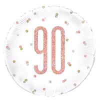 45cm Rose Gold 18 Foil Balloon Package - 90