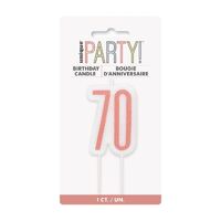 Rose Gold Number Candle - 70