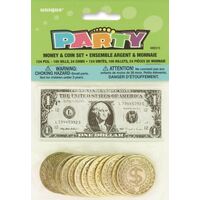 124 Pce Money & Coins Set