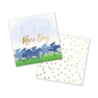 Race Day Hot Stamped Beverage Napkins 16 Pack