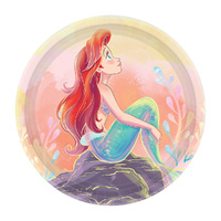 The Little Mermaid Round Paper Plates NPC 18cm 8 Pack