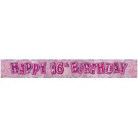 Glitz Pink Foil Banner 16 12ft