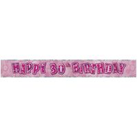 Glitz Pink Foil Banner 30 12ft