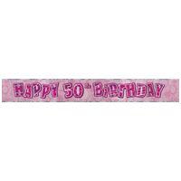 Glitz Pink Foil Banner 50 12ft