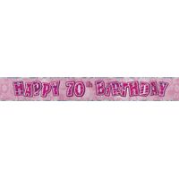 Glitz Pink Foil Banner 70 12ft