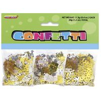 Birthday Confetti 3 Pack Gold & Silver 34g