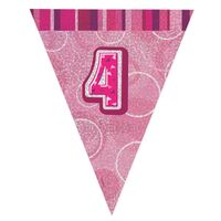 Glitz Pink Flag Banner - 4