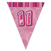 Glitz Pink Flag Banner - 11