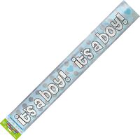 Its A Boy Foil Banner 12ft