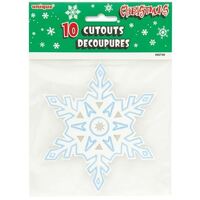 10 Mini Snowflake Cutouts
