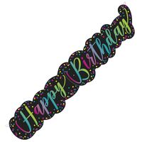 Script Dots Happy Birthday Giant Banner