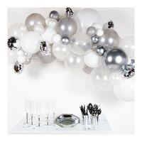 Balloon Garland Kit Silver with Balloons 