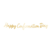 Botanical Celebration Happy Confirmation Day Letter Banner